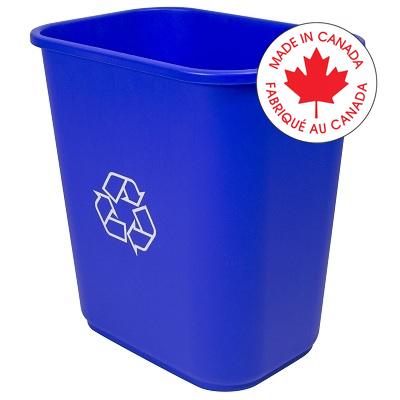 Recycling Container-Plastic 15X10-1/2X15 H, Blue - 00714U06C