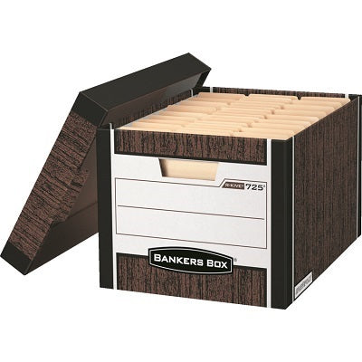File Box-R Kive, Letter/Legal  Woodgrain 4/Pack - 00728