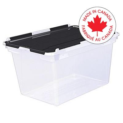 File Tote-Flip Top, Letter/Legal, Opaque/ Black Top - 00903U04C