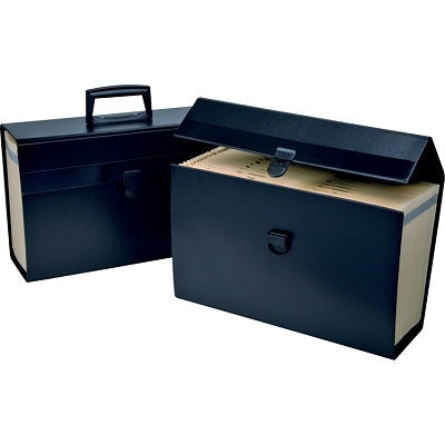 File-Portable, Portafile 19-Pocket Expanding, Black - 01156
