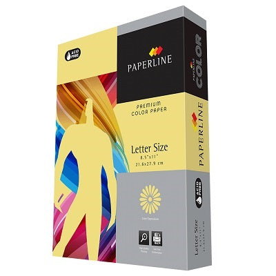 Paper-Paperline Colour, Letter 20Lb Yellow - 01304