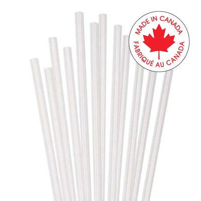 Straws-Biodegradable, Milkshake Straws White   250/Box - 020000