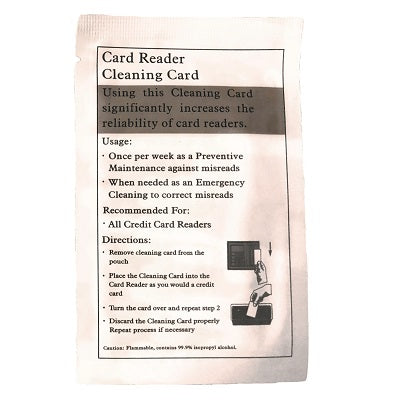 Cleaning Card-Pos Machines, Credit Card Size, 2/Pk - 0301-10065