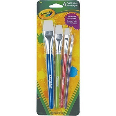 Paint Brush-Crayola 4 Flat, Assorted - 05-3618
