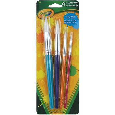 Paint Brush-Crayola 4 Round, Assorted - 05-3619