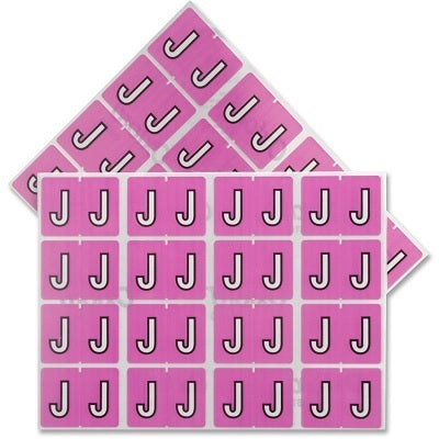 Labels-Alphabetic Colour Code, J  Lilac - 06610