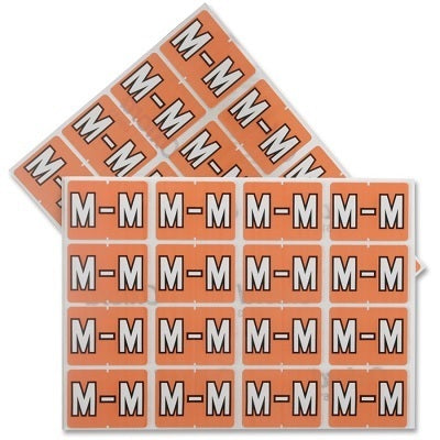 Labels-Alphabetic Colour Code, M  Pink - 06613