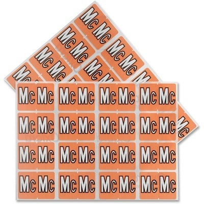 Labels-Alphabetic Colour Code, Mc  Pink - 06614