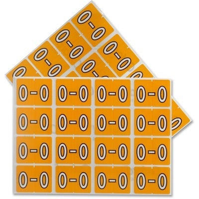 Labels-Alphabetic Colour Code, O  Light Orange - 06616