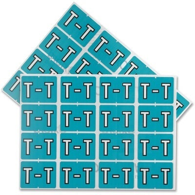Labels-Alphabetic Colour Code, T  Light Blue - 06621