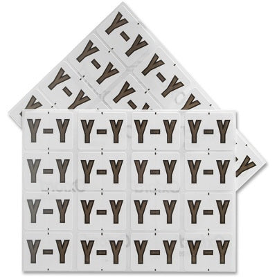 Labels-Alphabetic Colour Code, Y  White - 06626