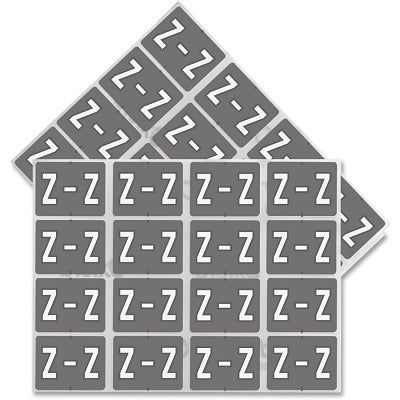 Labels-Alphabetic Colour Code, Z  Grey - 06627