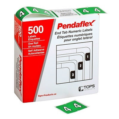 Labels-Numeric Colour Code, 4  Light Green - 06634