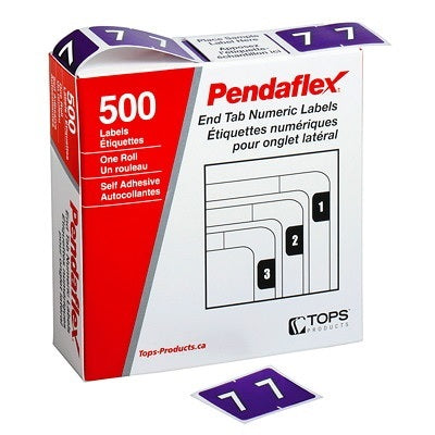 Labels-Numeric Colour Code, 7  Purple - 06637