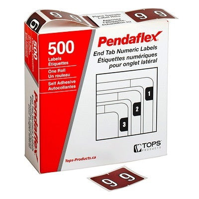 Labels-Numeric Colour Code, 9  Brown - 06639