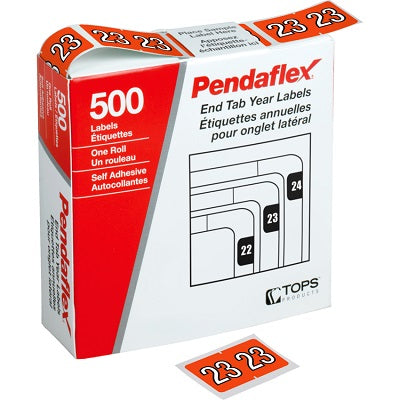 Labels-Year, Numeric Colour Code, 2023 Orange - 06723