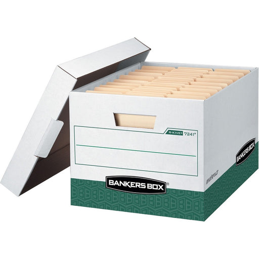 File Box-R Kive, Letter/Legal White/Green 12/Ct - 07241