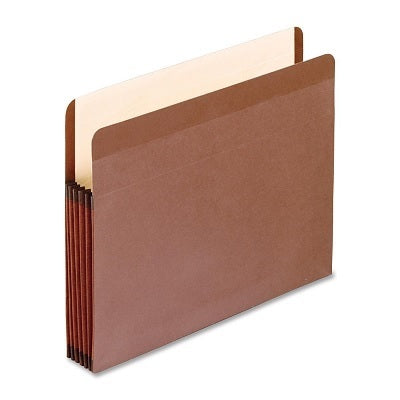 File Pocket-Reinforced, Letter, 5.25" Expansion, Red Fibre - 085545