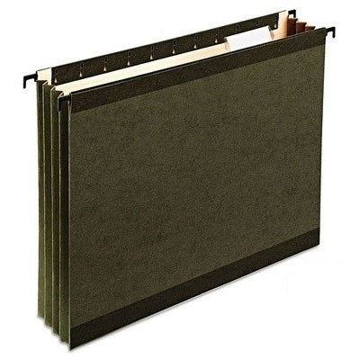 File Pocket-Hanging, Surehook, Letter, Standard Green 4/Pack - 09217