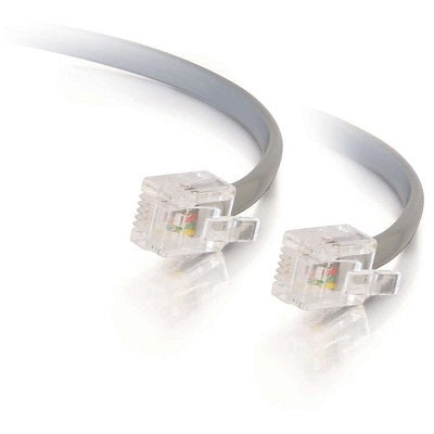 Telephone Cord-Cables To Go, Wall To Phone 14', Silver - 09599