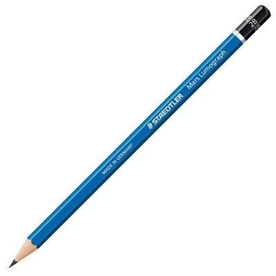 Pencils-Drawing Mars Lumograph, 2B 6/Bx - 100-2B