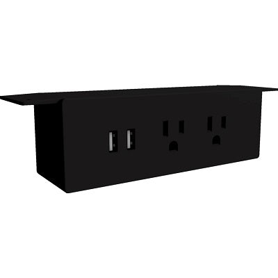 Power Module-Under Mount, Black - 100-UMNT-USB-AA