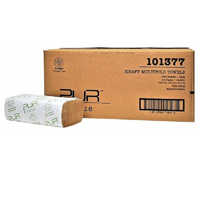 Paper Towel-Multifold, Pur Value, 1-Ply Natural 16 X 250 - 101377