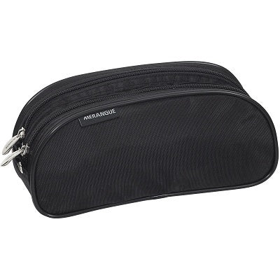 Pencil Case-Two Zippers, Black - 1015-4390-20-000