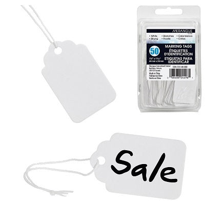 Tags-Marking, 1-3/4X1-3/32", White 50/Pack - 1024-7311-00-000