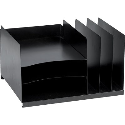 Desk Organizer-Tray & Sorter, 3 Horizontal/3 Vertical, Black - 1025-0482-00-000