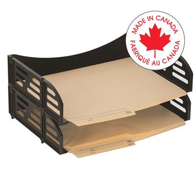 Desk Tray-Stacking, Letter, Black -2/Pack - 1025-8351-00-000