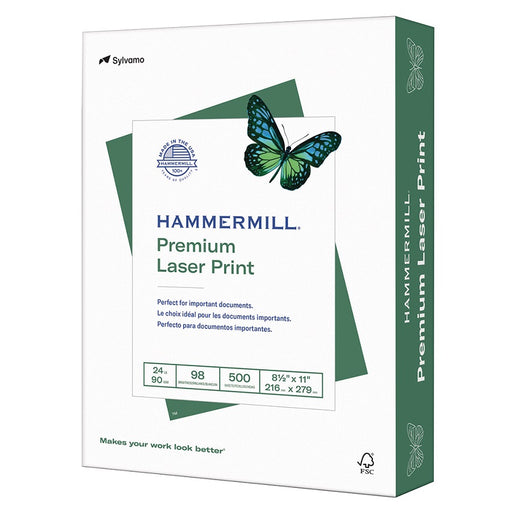 Paper-Hammermill Laser Print Letter 24Lb 98 Bright - 10460-4