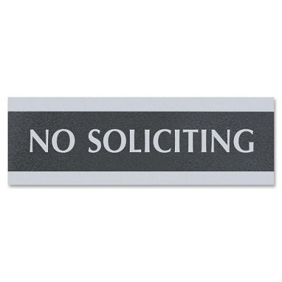 Sign-Century Series 3X9 No Soliciting - 10736-04758