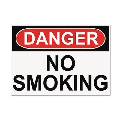 Sign-Osha Compliant, Danger No Smoking 10"X14" - 10736-05484