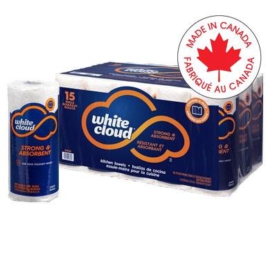 Paper Towel-White Cloud, 2-Ply 90 Sheets/Roll, 15 Rolls/Pk - 10820