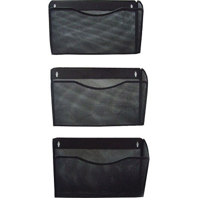 File-Wall, Letter Mesh, Black 3-Pack - 11951