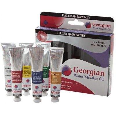 Paint-Oil, Georgian Water Mixable, 6 Colours, 20Ml.Tubes - 119900150
