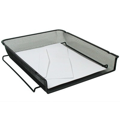 Desk Tray-Mesh, Letter Front Load, Black - 12211