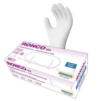Gloves-Examination, Ve2 Vinyl, Clear, Small 100/Box - 1223PF