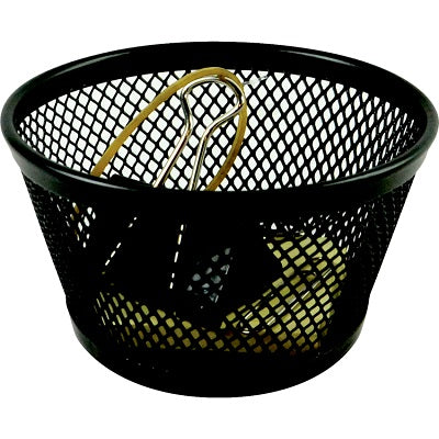 Paper Clip Holder Mesh Black - 12241