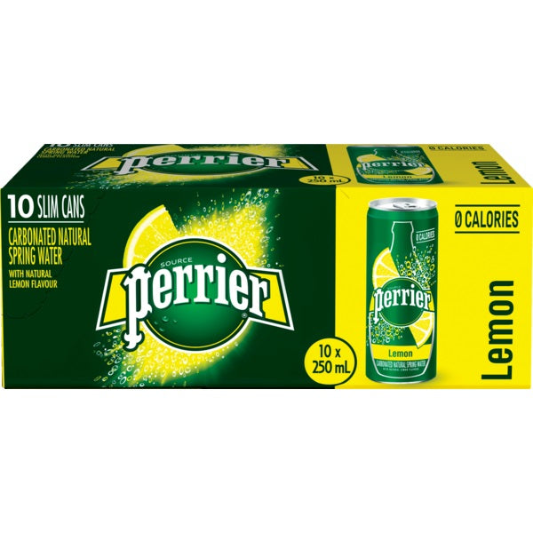 Water-Perrier Slim Can, Lemon 250Ml 10/Ct - 12298405