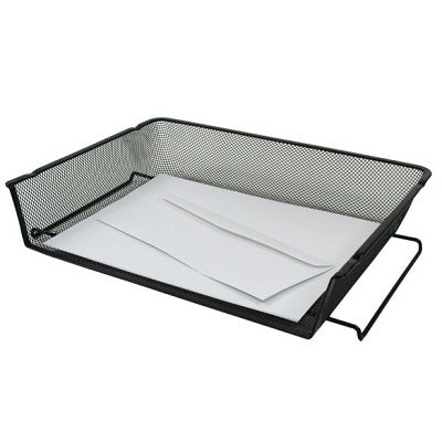 Desk Tray-Mesh, Letter Side Load, Black - 12321