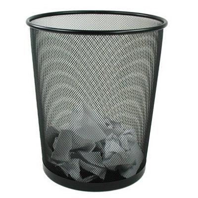 Wastebasket-Mesh Round Black - 12351