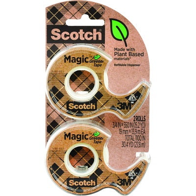Tape-Transparent Magic 19Mm X 13.9M, Greener 2/Pack - 123DM-2-EF