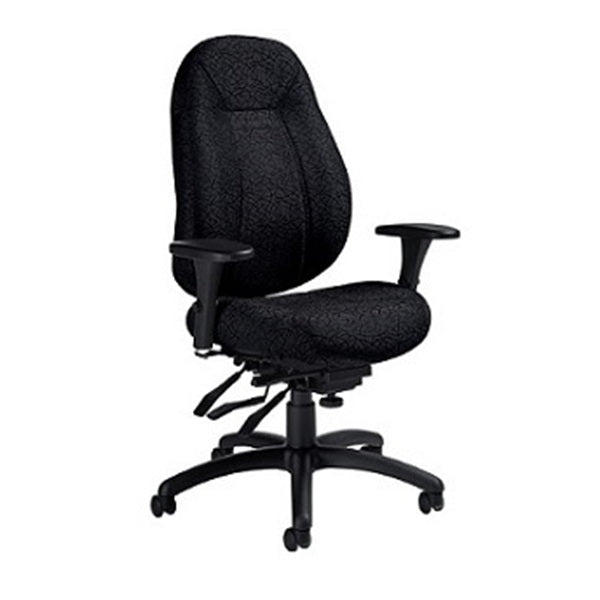 Chair-Multi-Tilter Obusforme Comfort Medium Back, Black - 1241-3 BL20 BLK G3 HP