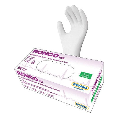 Gloves-Examination, Ve2 Vinyl, Clear, Large 100/Box - 1243PF