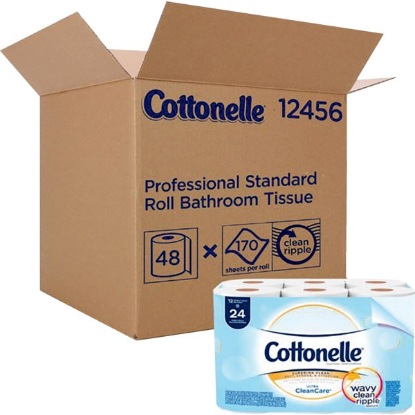 Toilet Paper-Cottonelle Ultra Soft 1-Ply 165Sheet 12/Pk 4/Ct - 12456