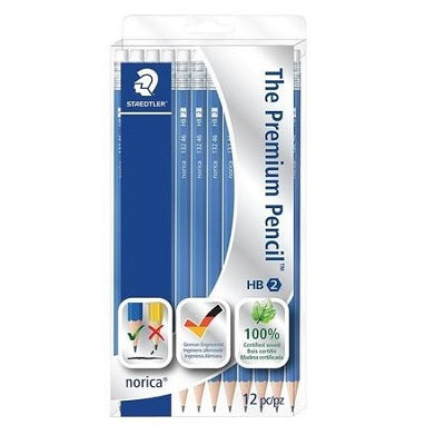 Pencils-Norica With White Vinyl Eraser, 2H 12/Box - 132462HC12