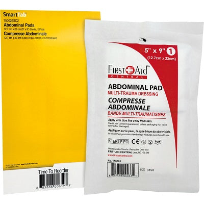 Compress-Smartcompliance Sterile Abdominal Pad 5" X 9" 2/Pk - 150026SC2