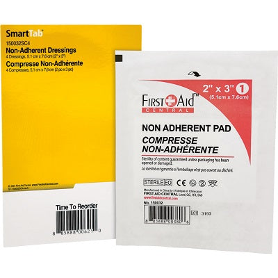Bandages-Smartcompliance Non-Adherent 2" X 3" Pad 4/Pack - 150032SC4